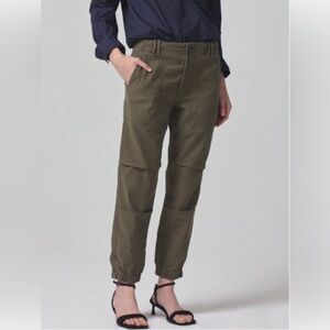 Citizens of Humanity Olive Green Agni Utility Trousers Pants